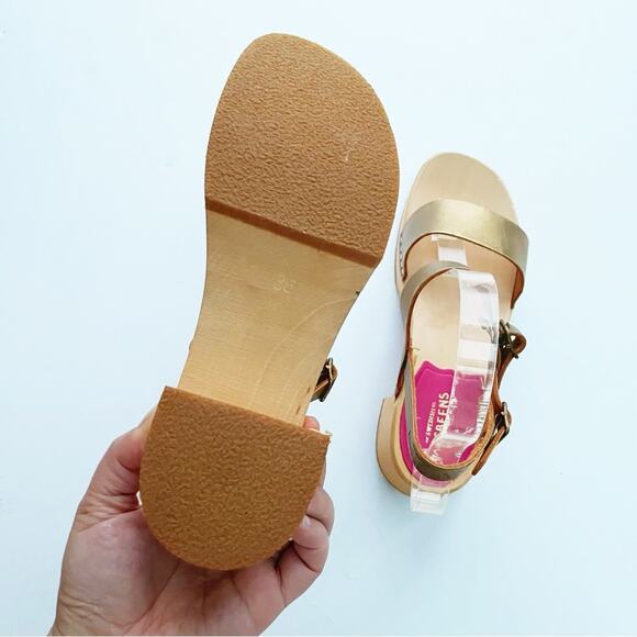 Swedish Hasbeens Gittan Clog Sandal Gold Metallic - Picture 9 of 11